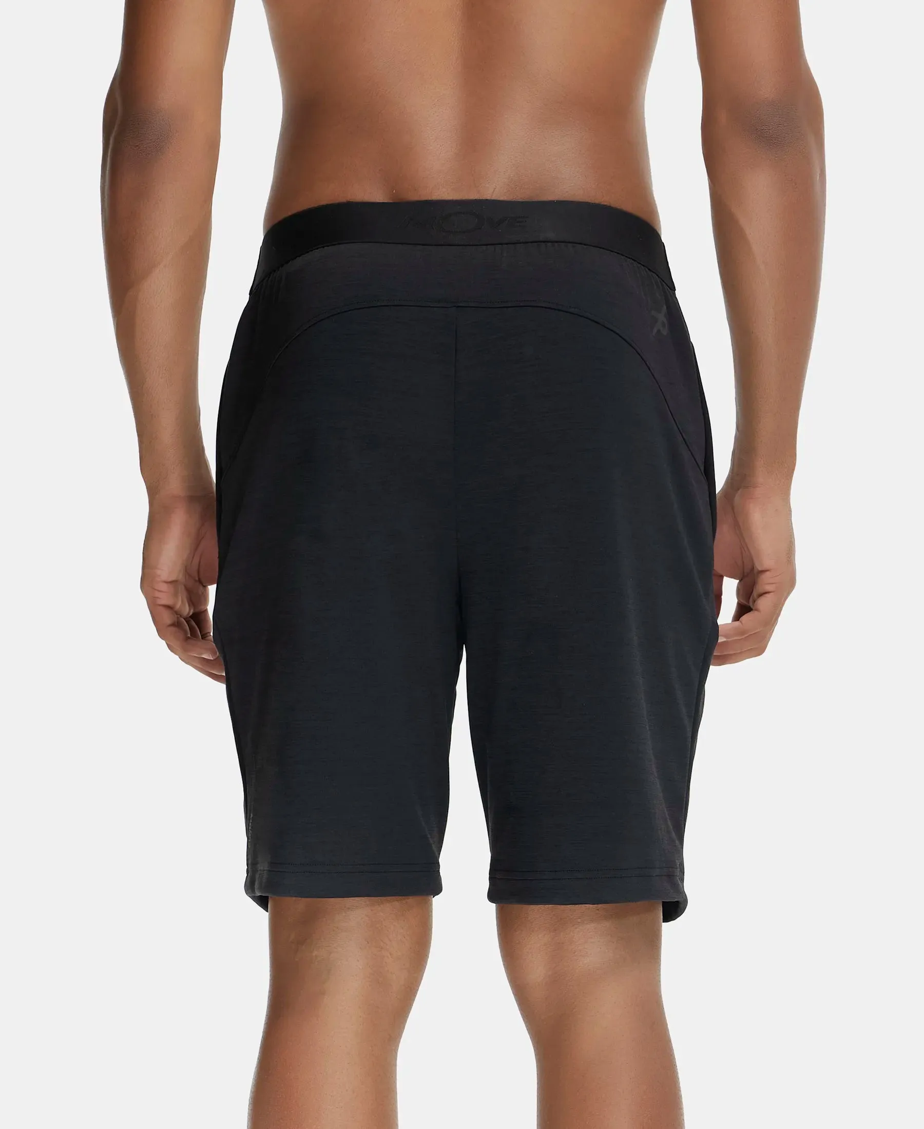 Lightweight Microfiber Shorts with Zipper Pockets and StayFresh Treatment - Black