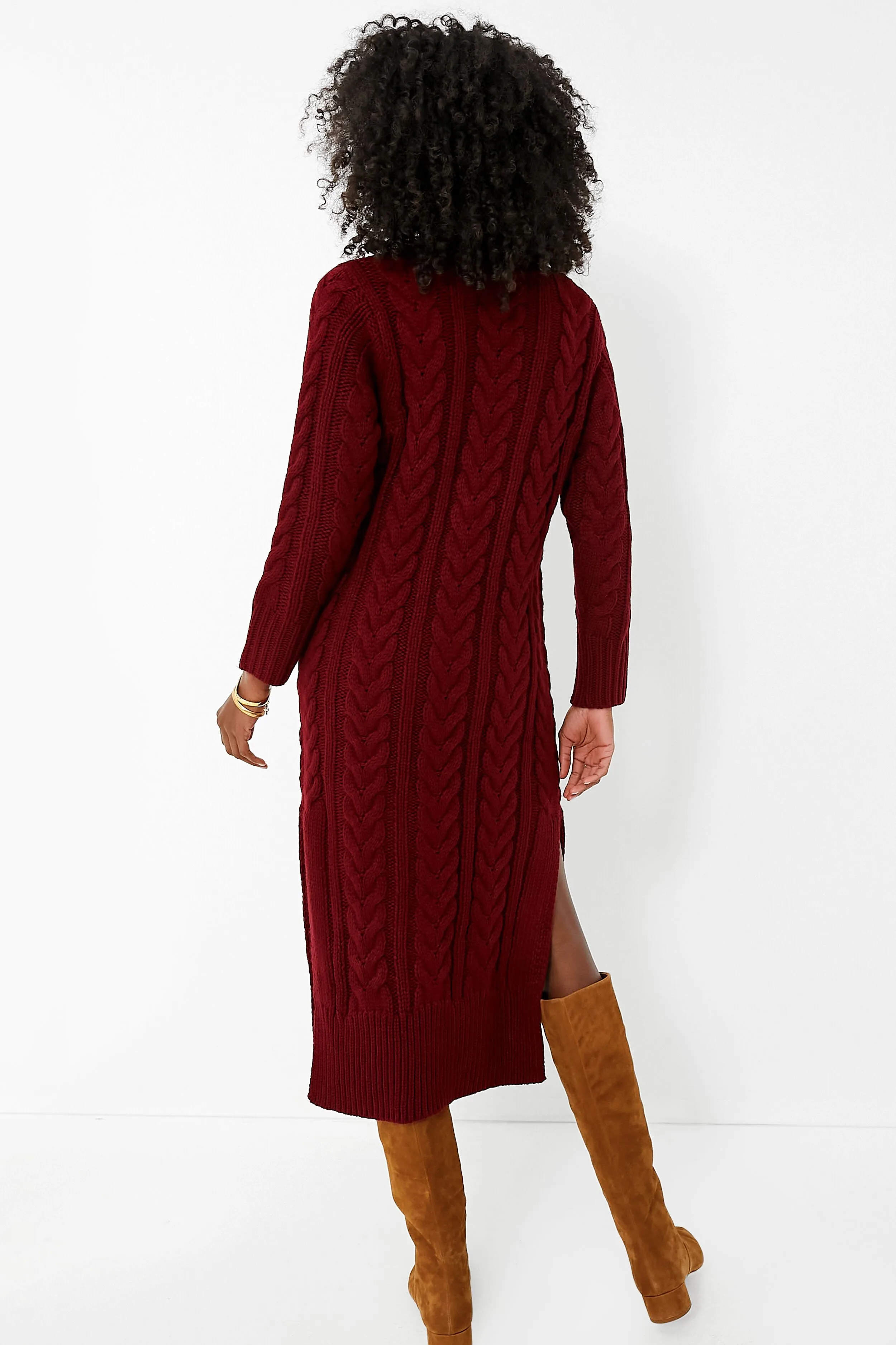 Maroon Maddox Sweater Dress