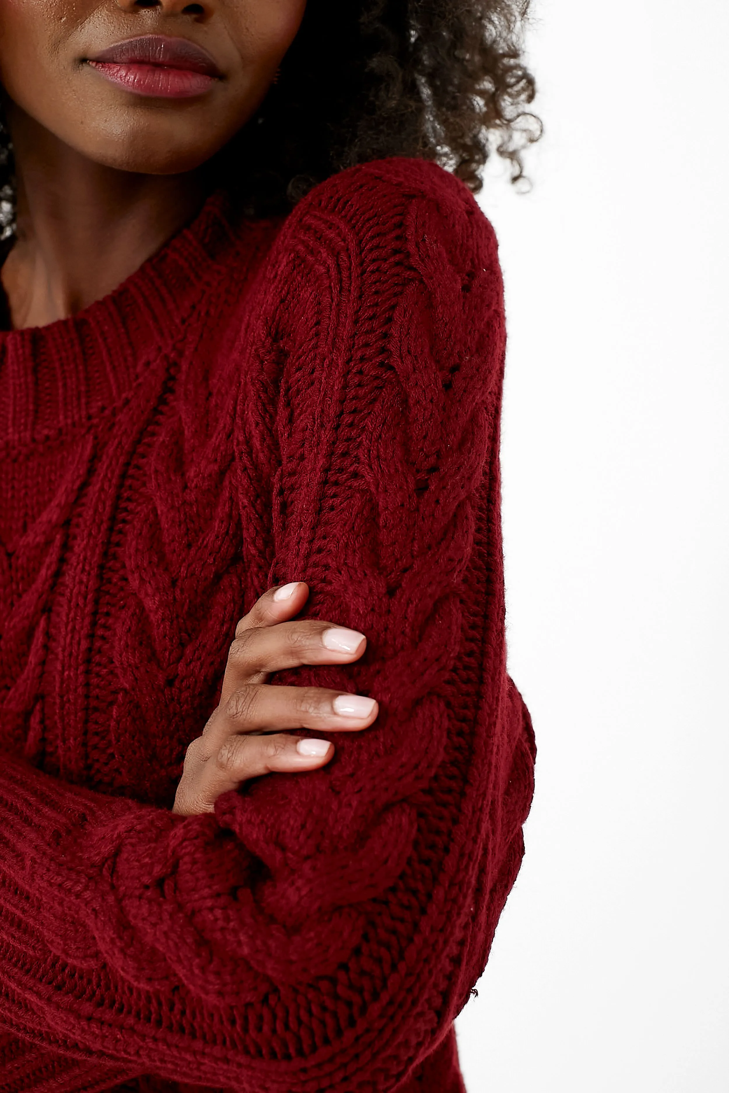 Maroon Maddox Sweater Dress