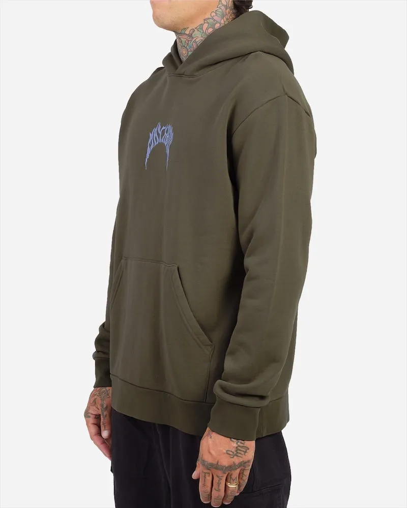 Mayhem Bolts Heavy Hoodie Dusty Olive