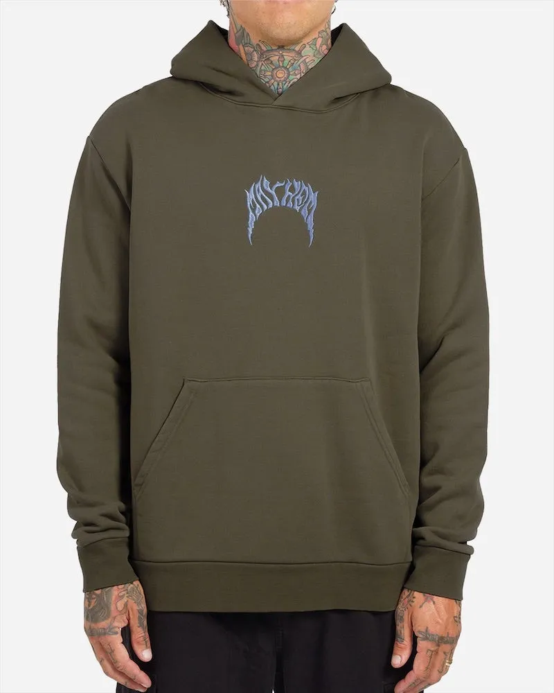 Mayhem Bolts Heavy Hoodie Dusty Olive