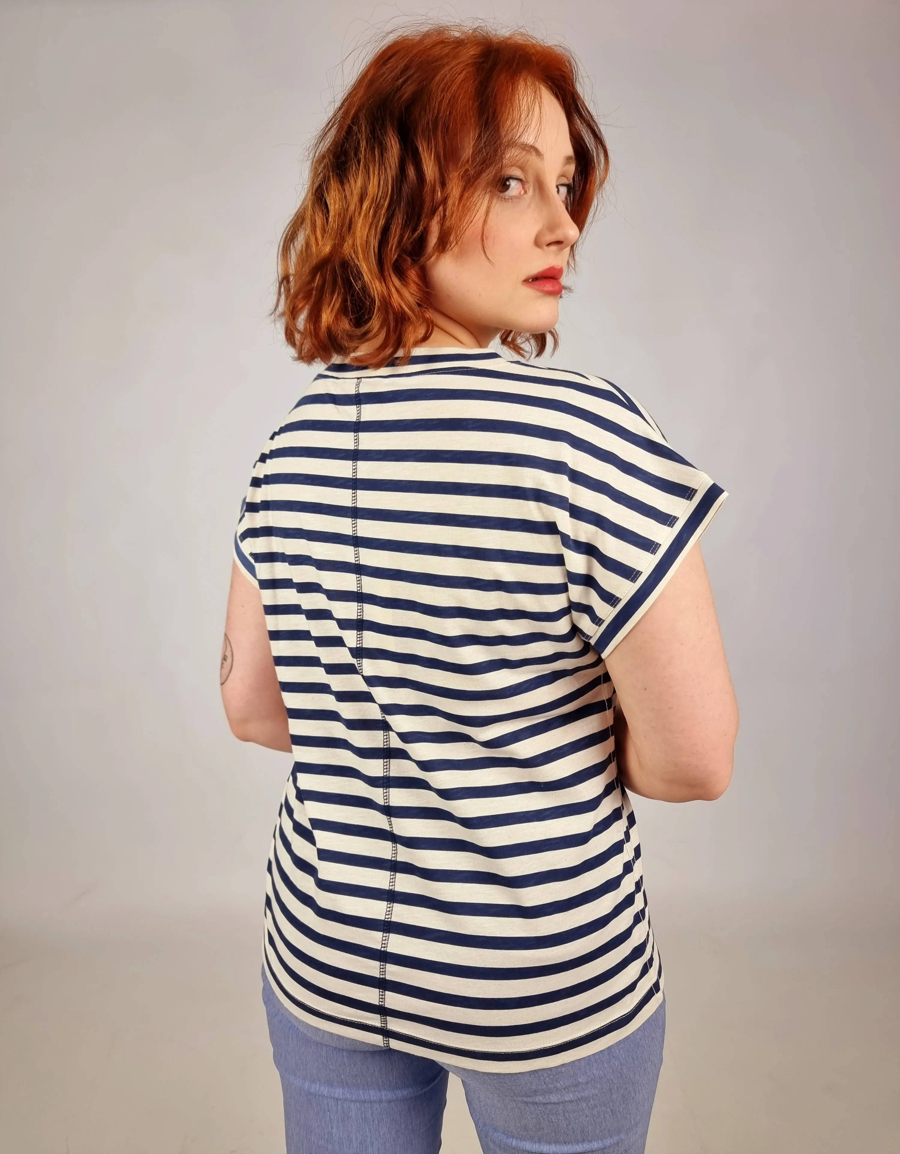 Md'M Blue Stripe T shirt