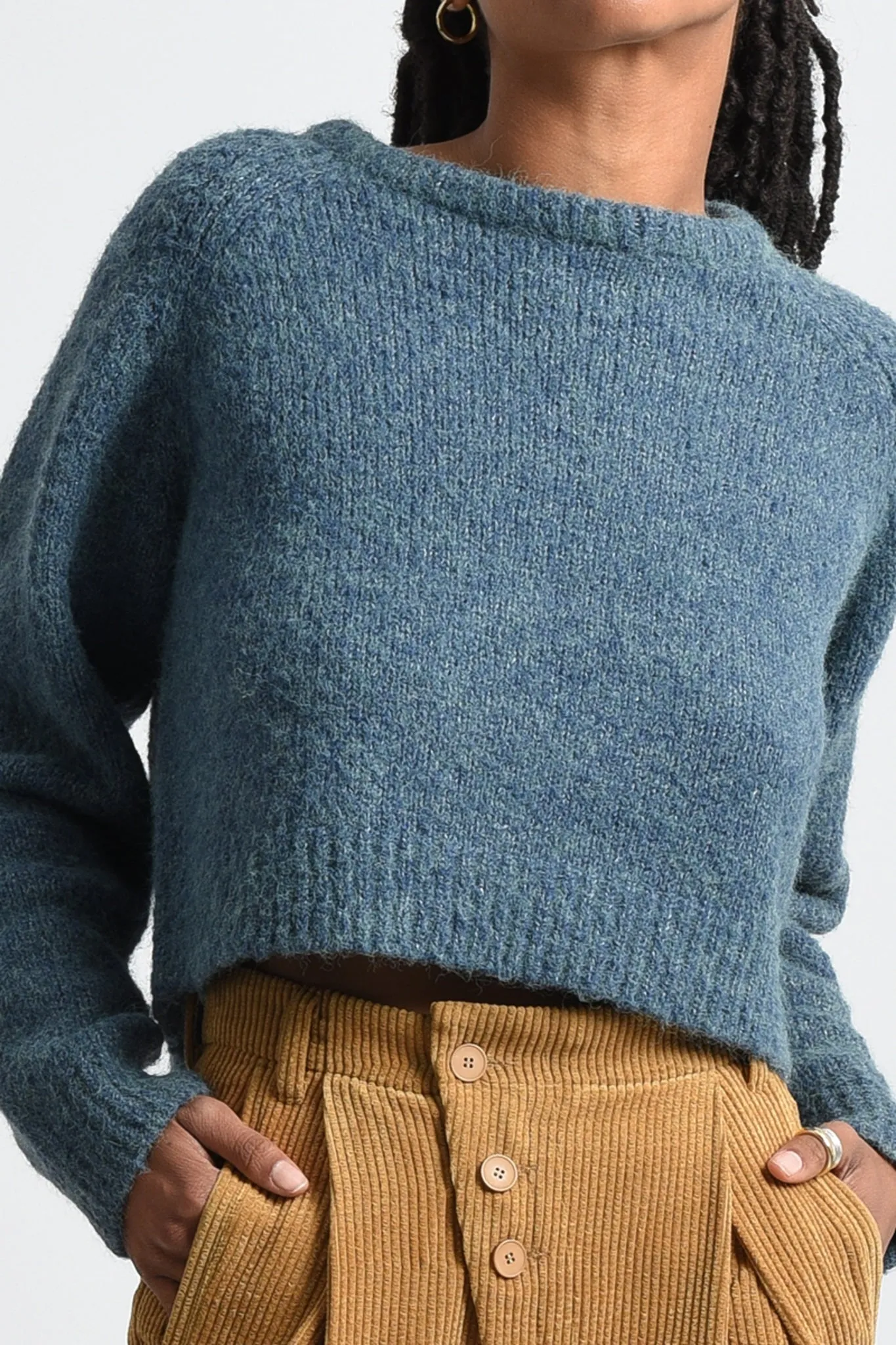 Molly Bracken Duck Blue Knitted Sweater