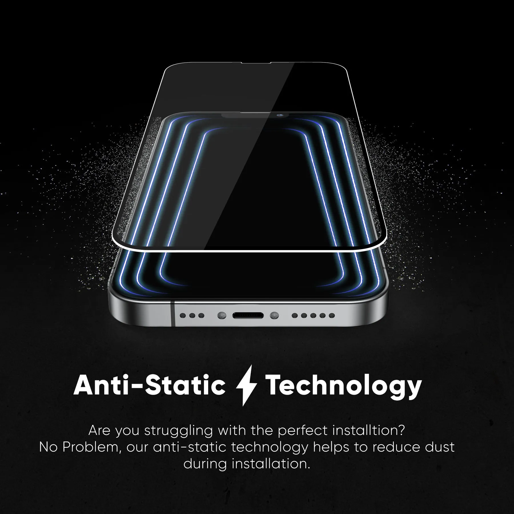 NanoArmour iPhone 14 Pro Max Clear Anti-Blue Screen Protector: Edge-to-Edge, Antimicrobial, Anti-Dust, No Yellow or Blue Tint