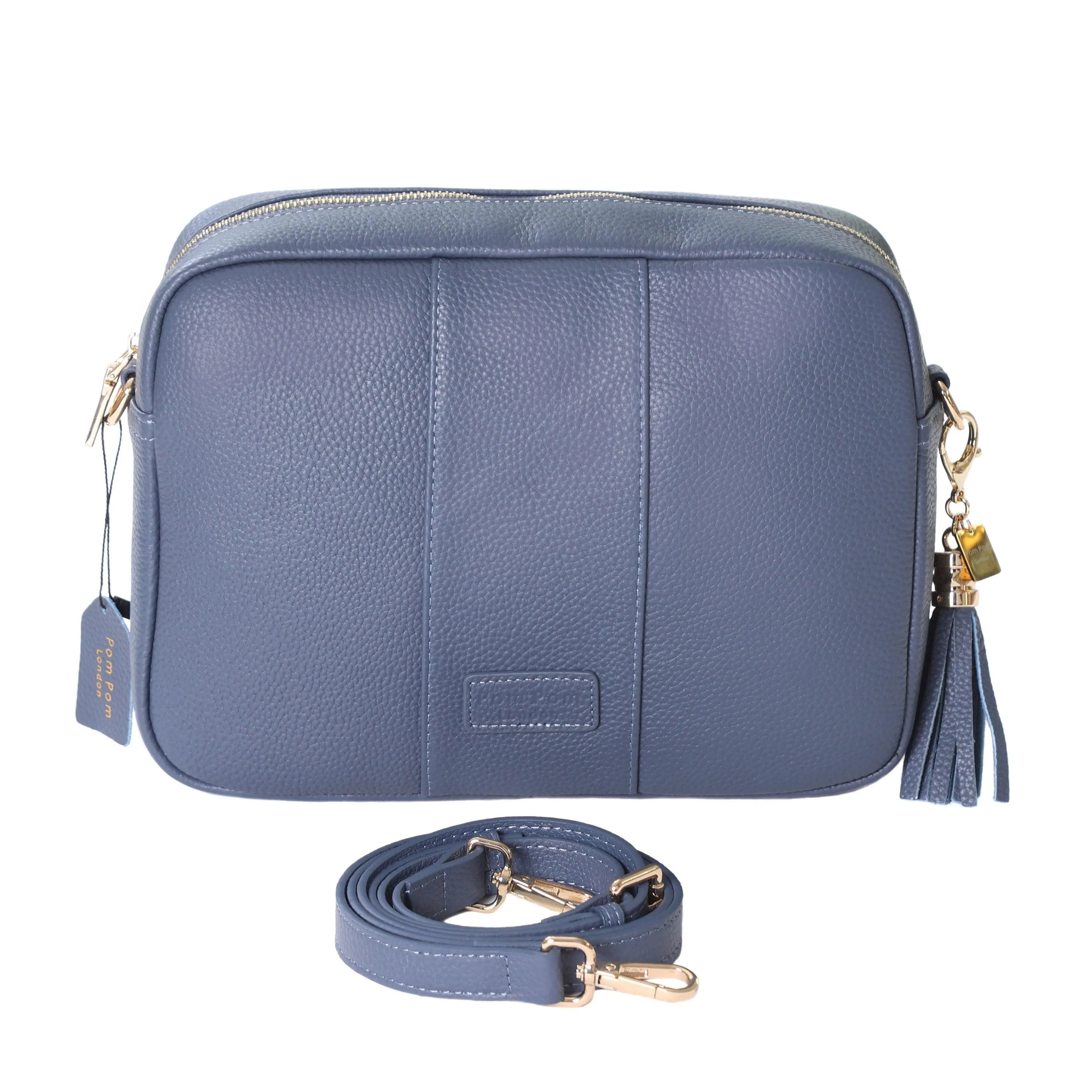 Pom Pom London City Plus Bag Slate Blue