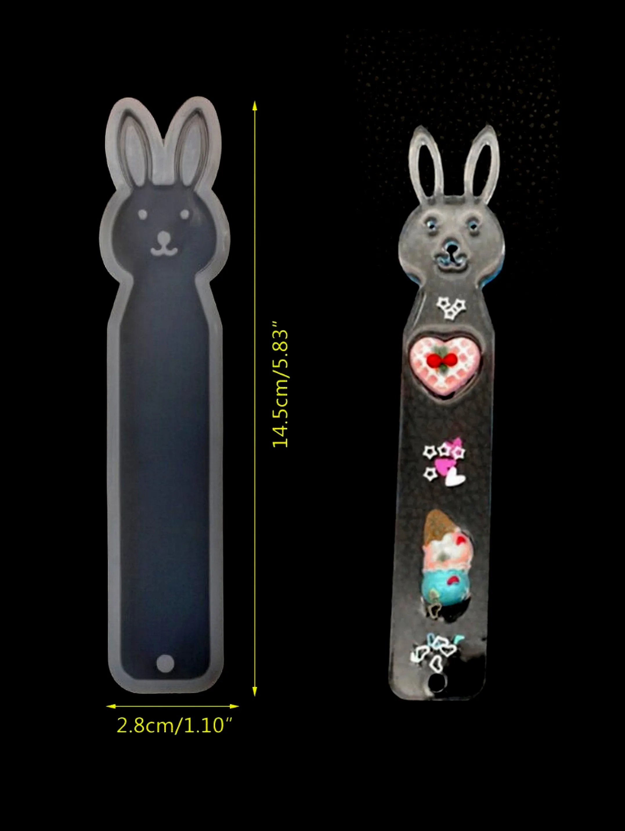 Rabbit bunny Bookmark Silicone Mold - Book mark Patterns