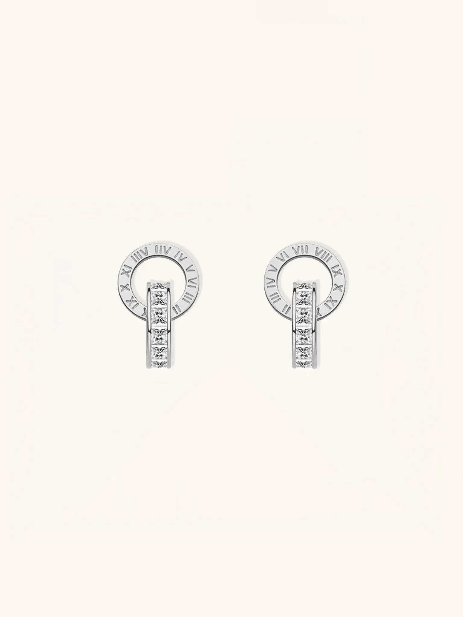 Roman Numerals Stud Earrings