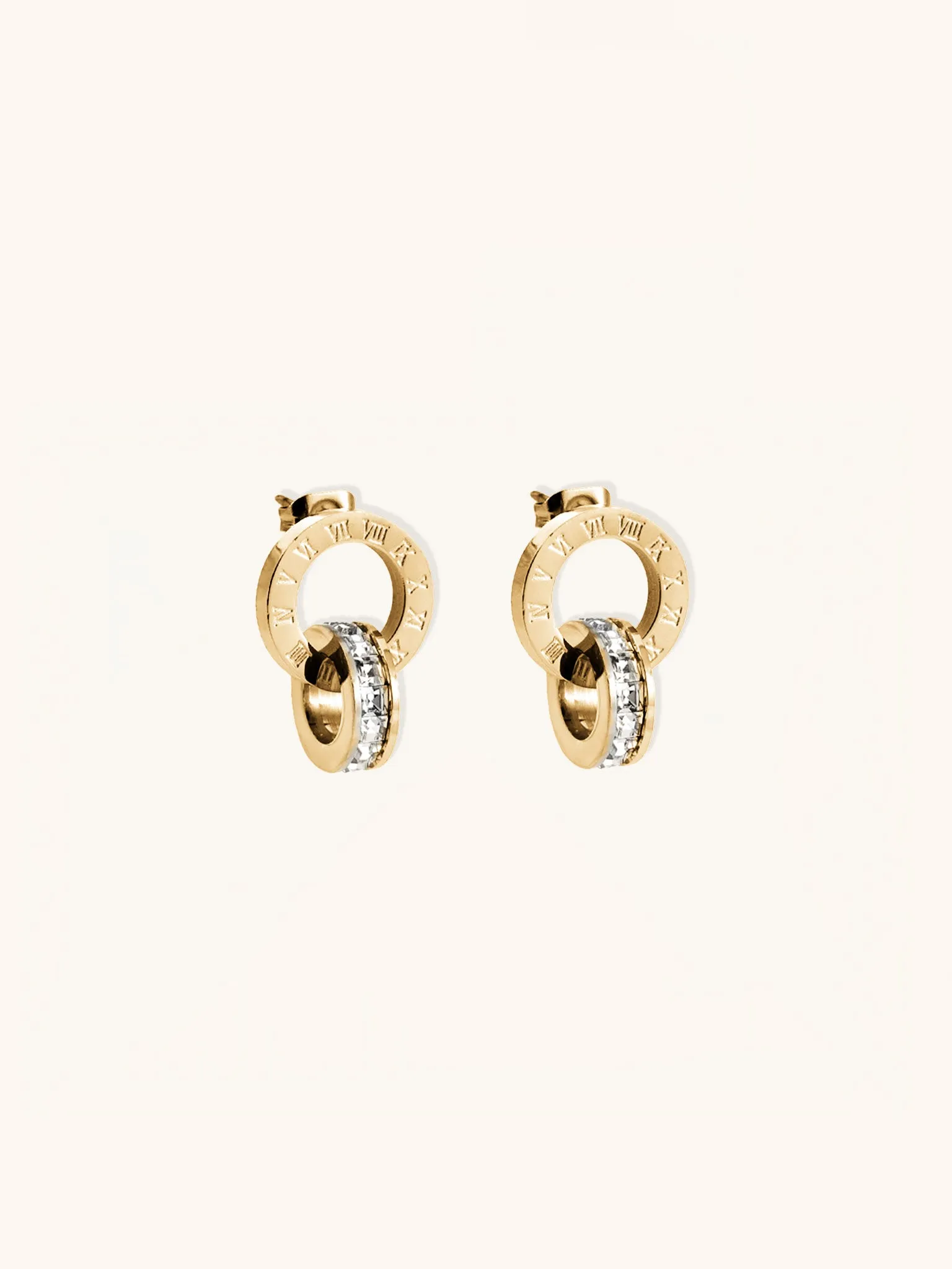 Roman Numerals Stud Earrings