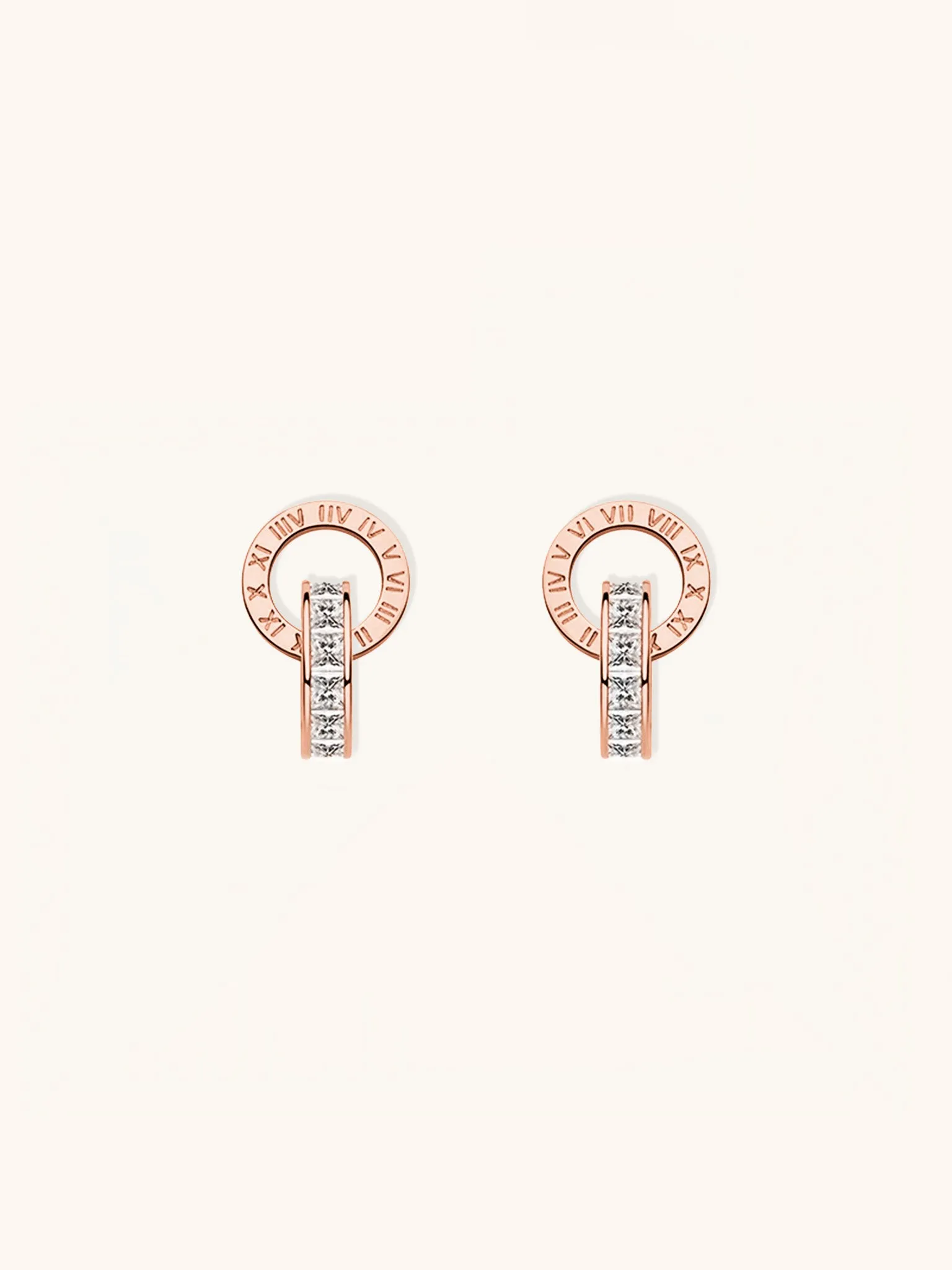 Roman Numerals Stud Earrings