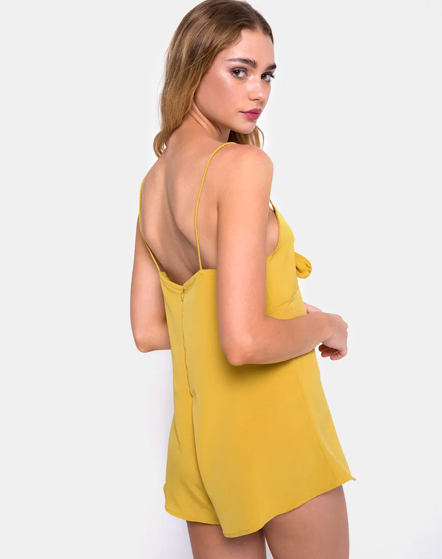 Roman Playsuit in Mustard