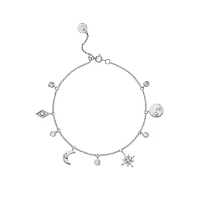 Selene Dangle Bracelet - Whitegold