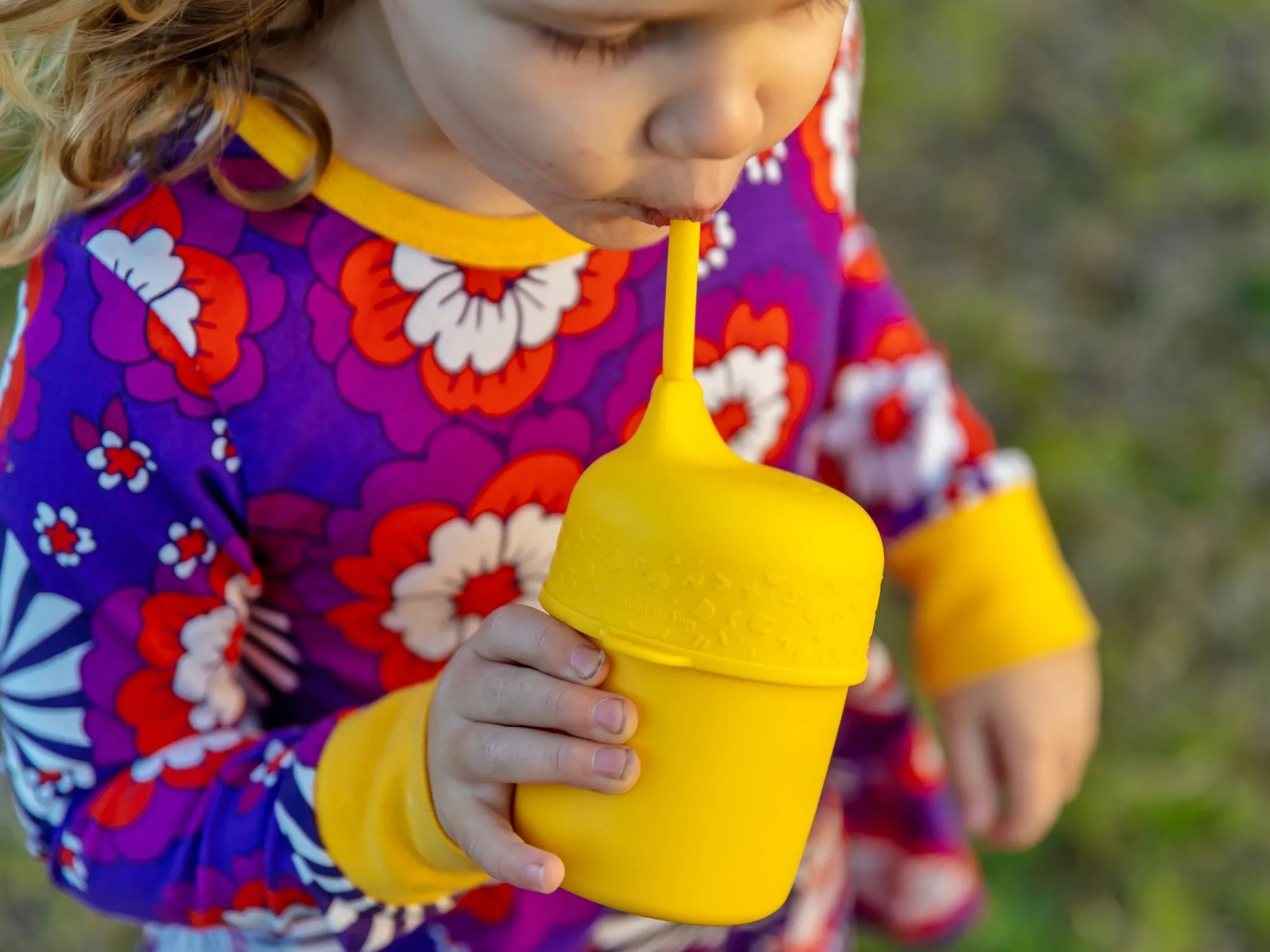 Sippie Lid  (  Mini Straw) - Yellow