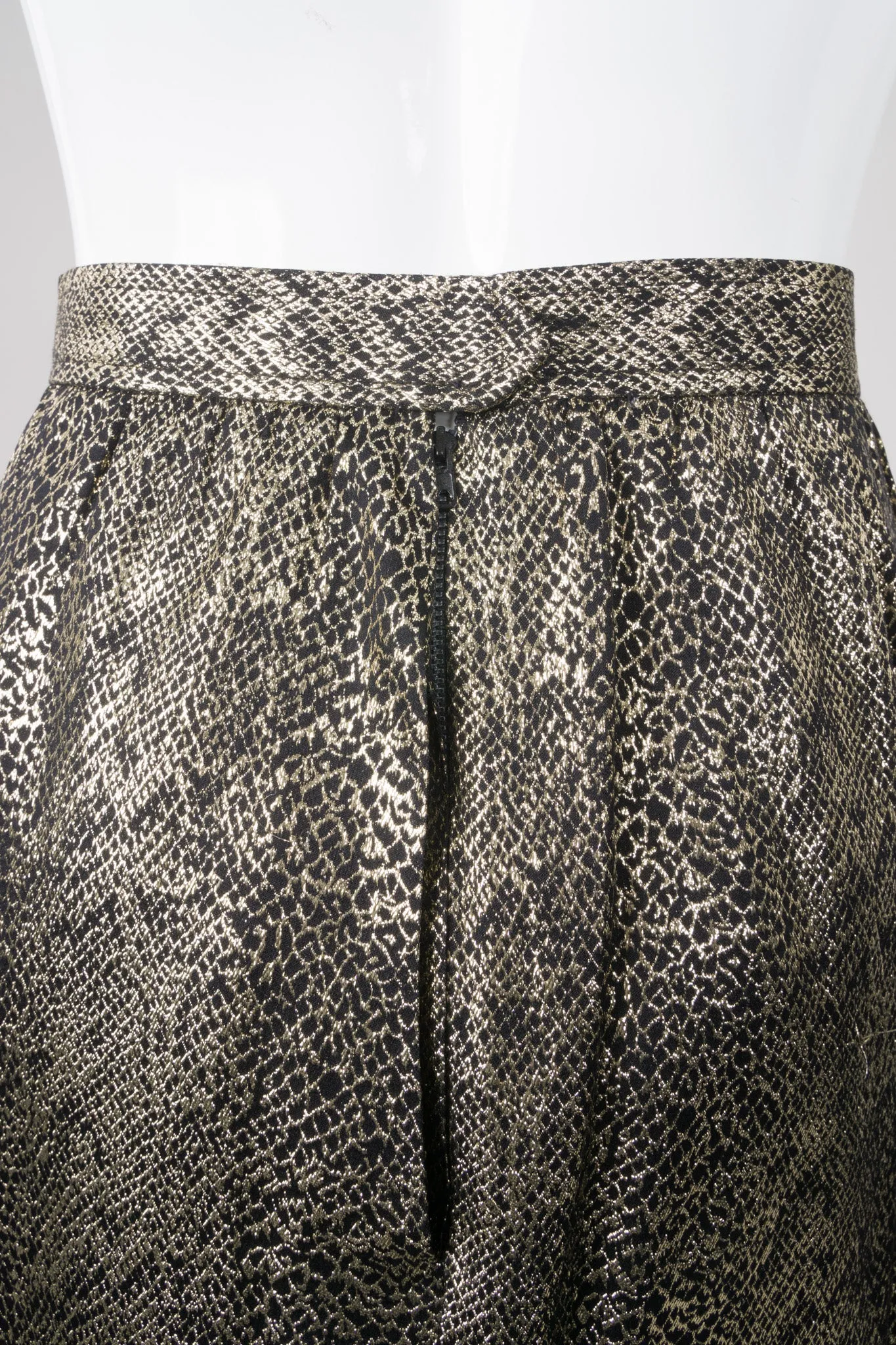 Snake Print Lamé Blouse & Skirt Set