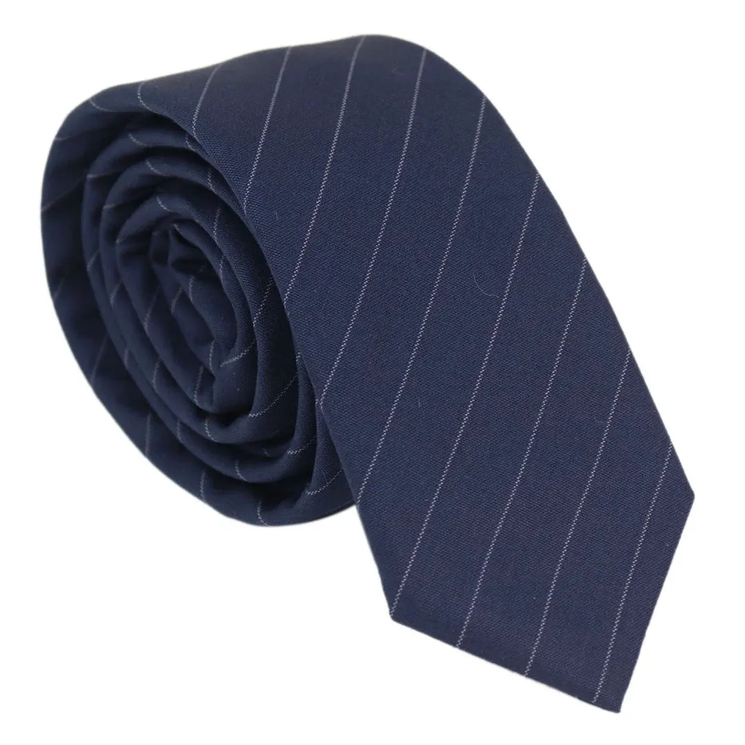 Stz41 - Men's Tie Hankie Pin Stripe Classic Gatsby Peaky Blinders