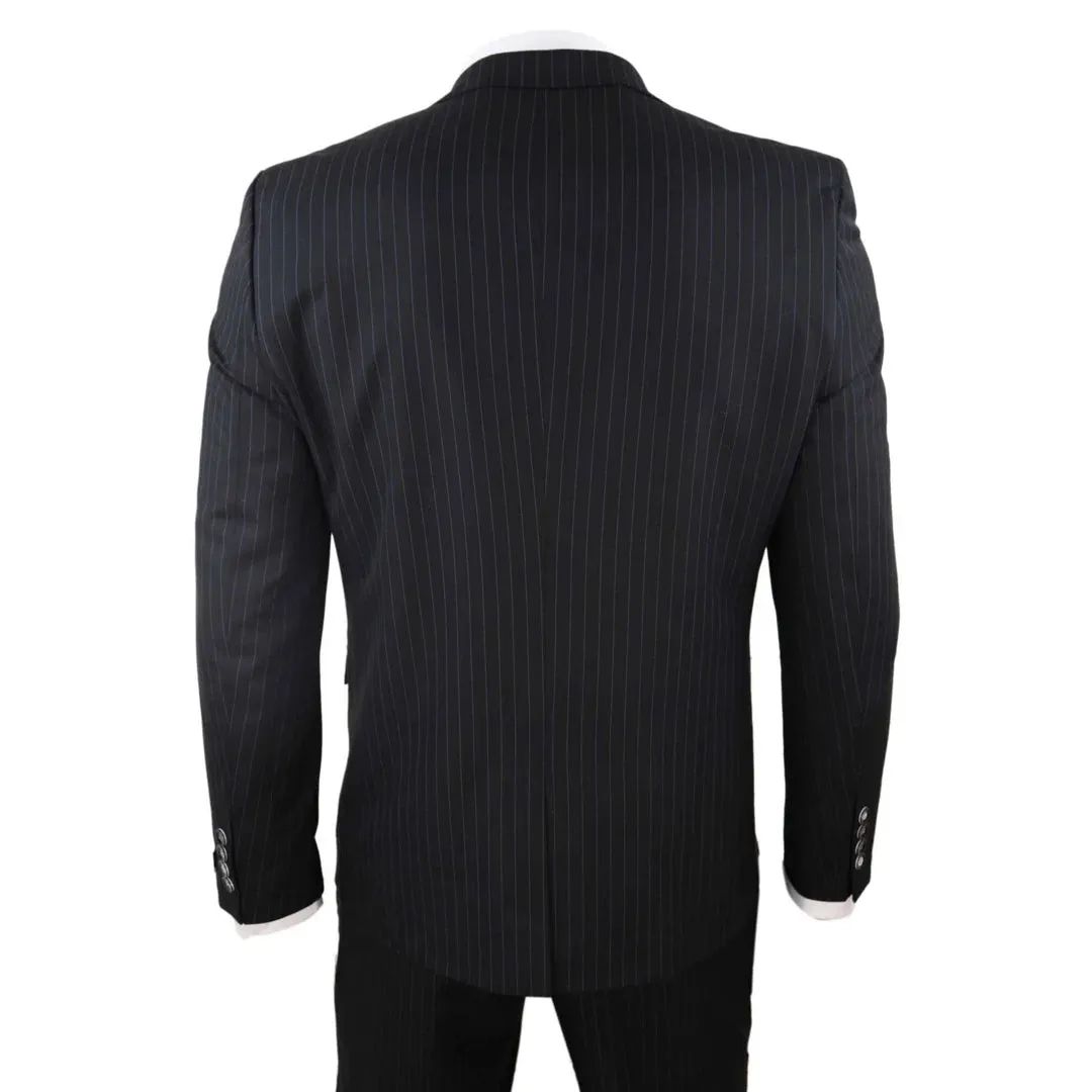 STZ42 - Men's 3 Piece Suit Gatsby 1920s Gangster Pinstripe