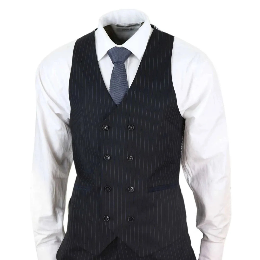 STZ42 - Men's 3 Piece Suit Gatsby 1920s Gangster Pinstripe