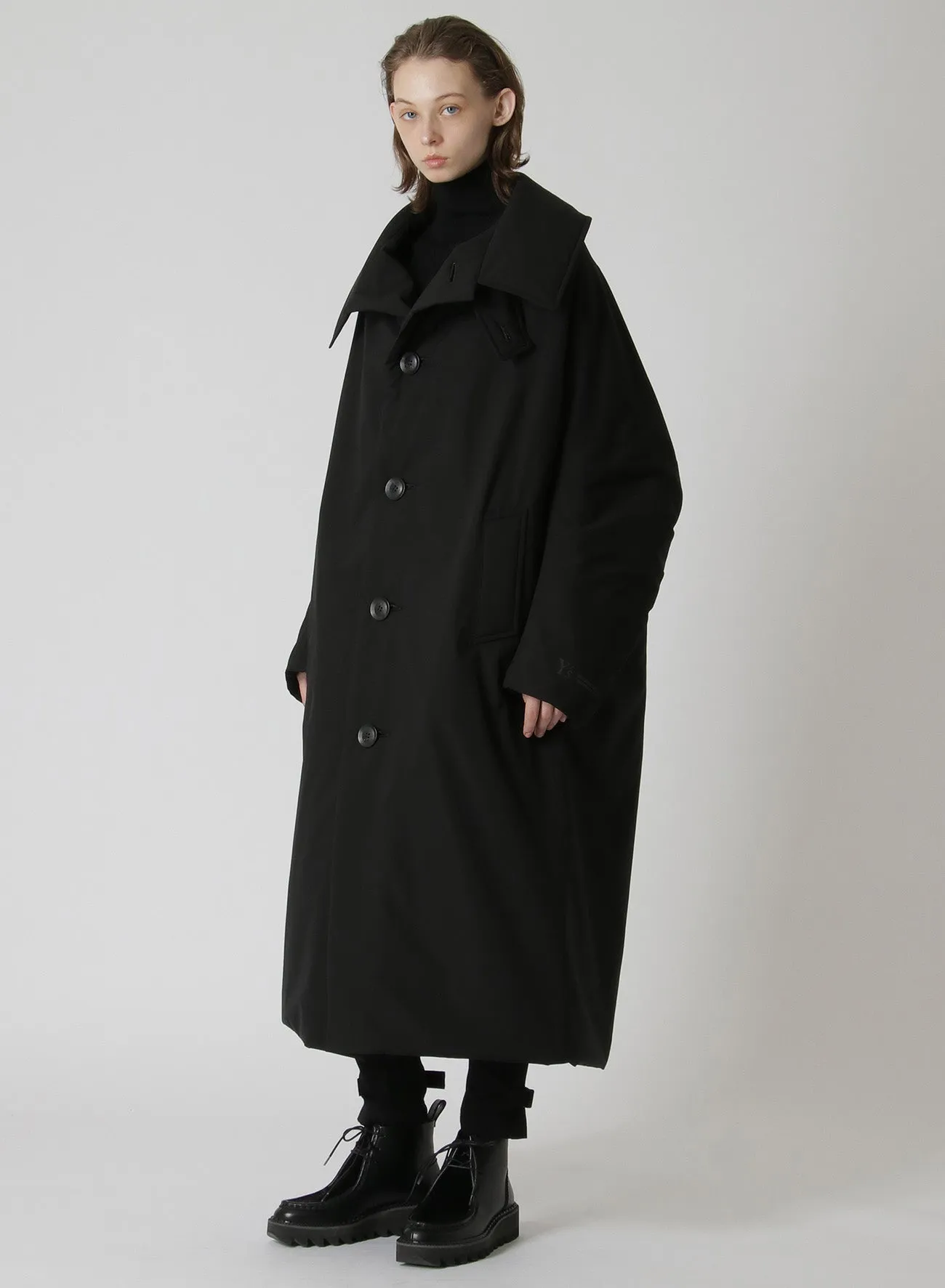 TYPEWRITER POLYESTER CAPE COAT