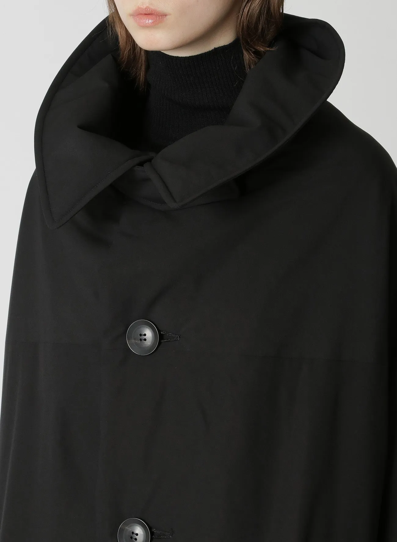 TYPEWRITER POLYESTER CAPE COAT