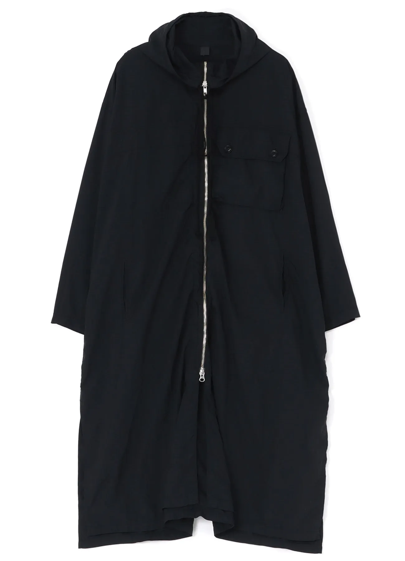 TYPEWRITER POLYESTER HOODED DRESS