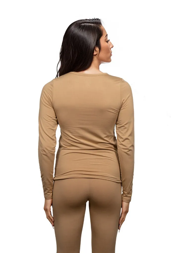 Woman's Warm Wear Microfiber Long Sleeve Top