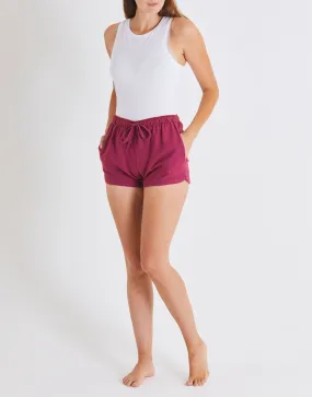 Women's Brushed Cotton Sleep Shorts – Rioja Herringbone