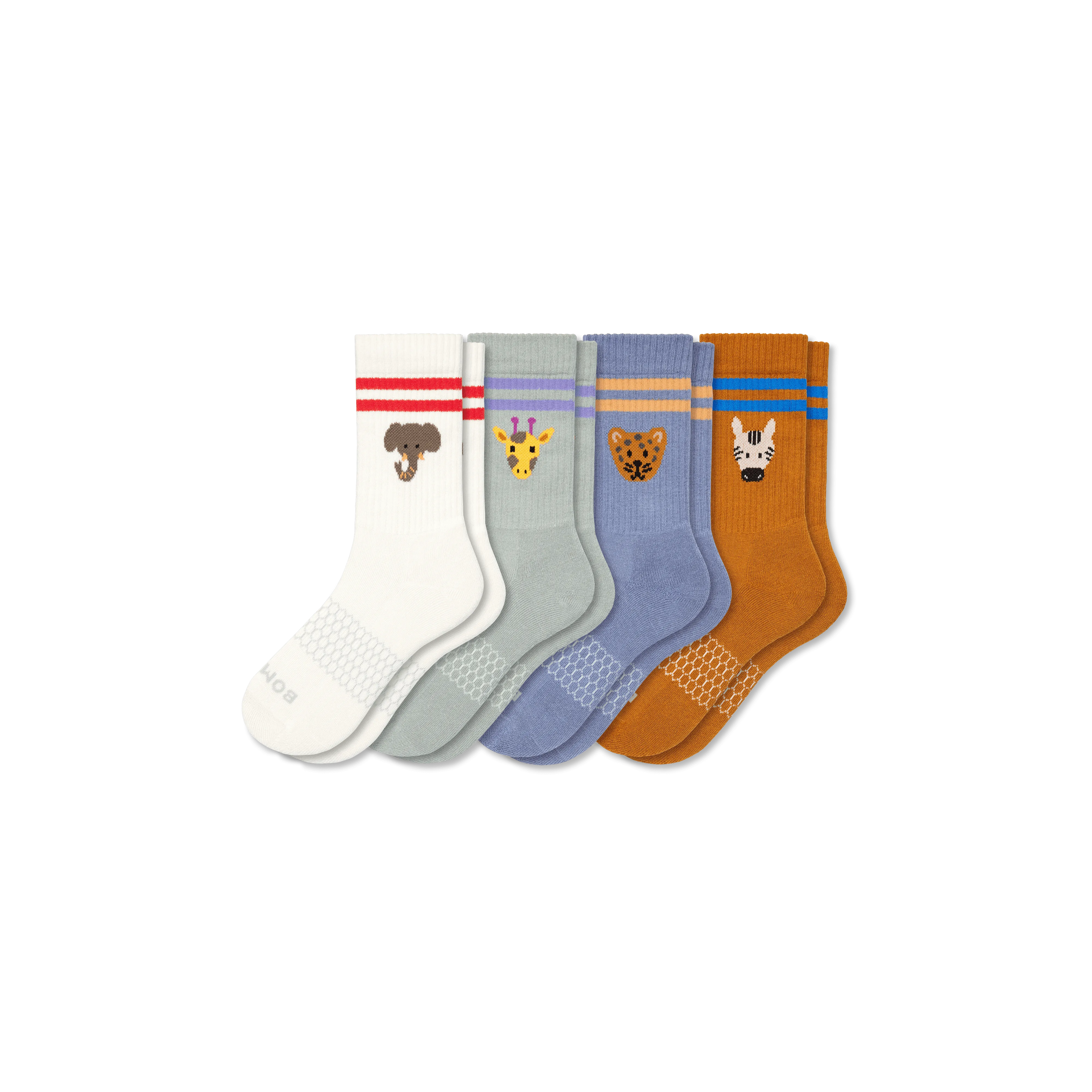 Youth Safari Stripe Calf Sock 4-Pack